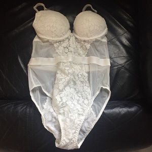 NWT- White Lace onesie lingerie